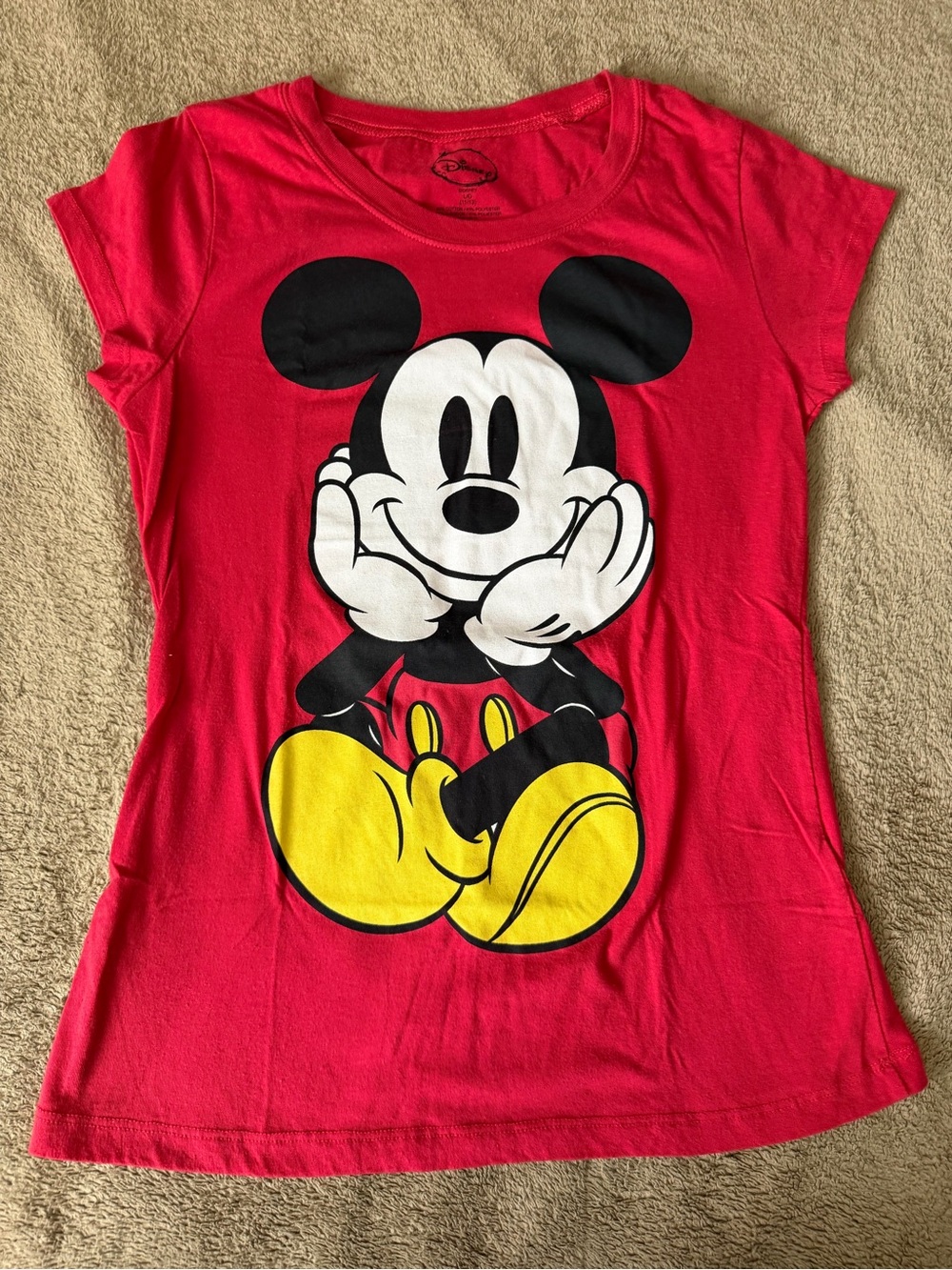 Disney Red Tee with Classic Mickey Graphic